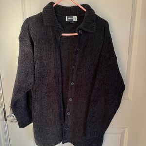 Beldochoopper Black nubby cardigan button up size large